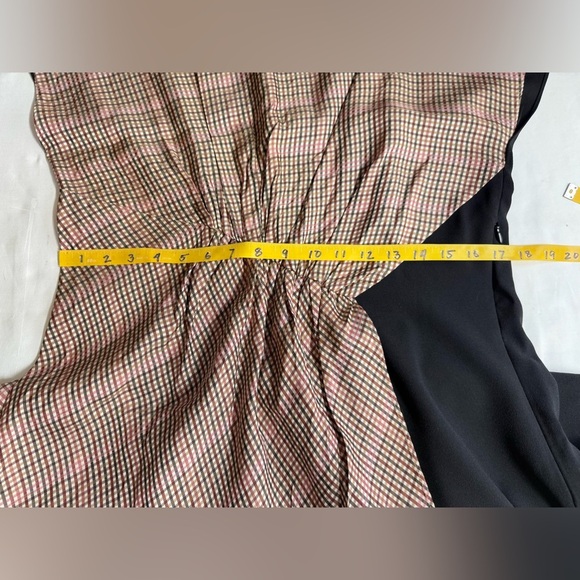 ZARA Tan and Black Asymmetrical Fitted Dress size L - Picture 15 of 16